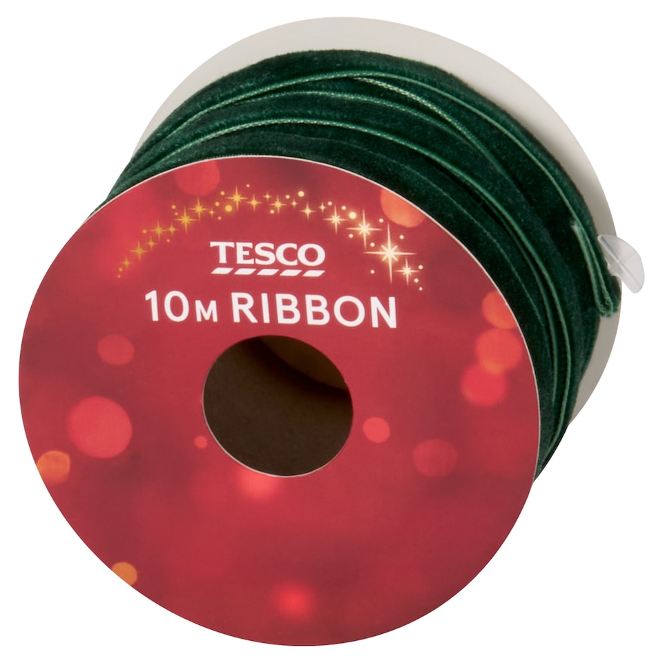 image 1 of Tesco Velvet Christmas Ribbon Assortment 10M