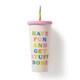image 1 of Paperchase Rainbow Straw Cup