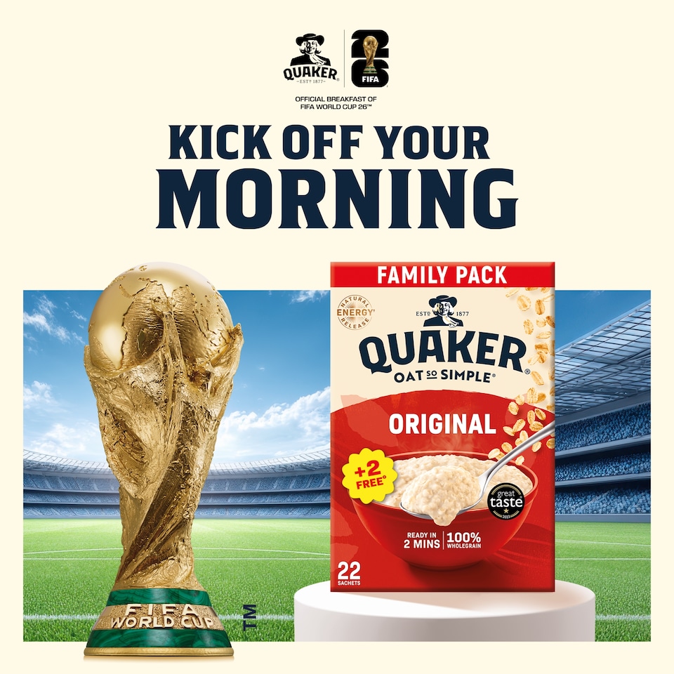 image 1 of Quaker Oat So Simple Original Big Pack Porridge Sachets 22x27g
