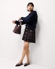 image 2 of F&F Check Pleated Mini Skirt in Multi