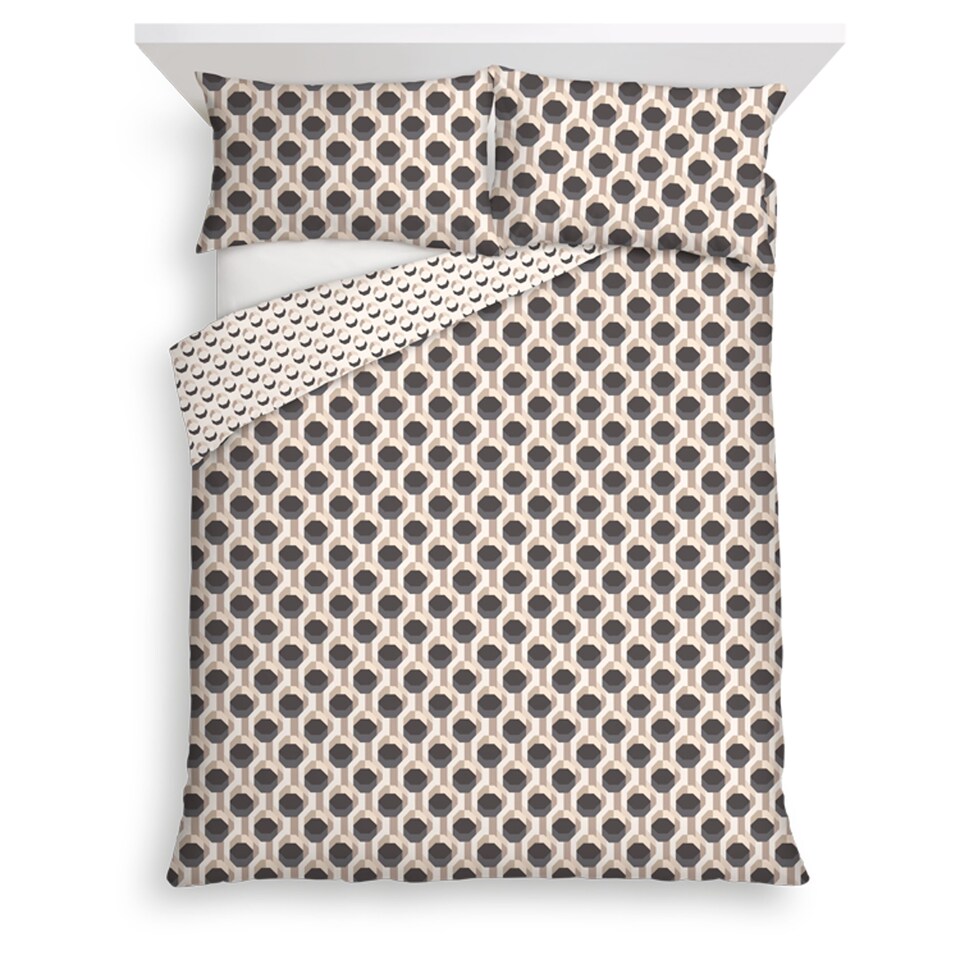 Tesco Black Geo Duvet Set King Size Tesco Groceries