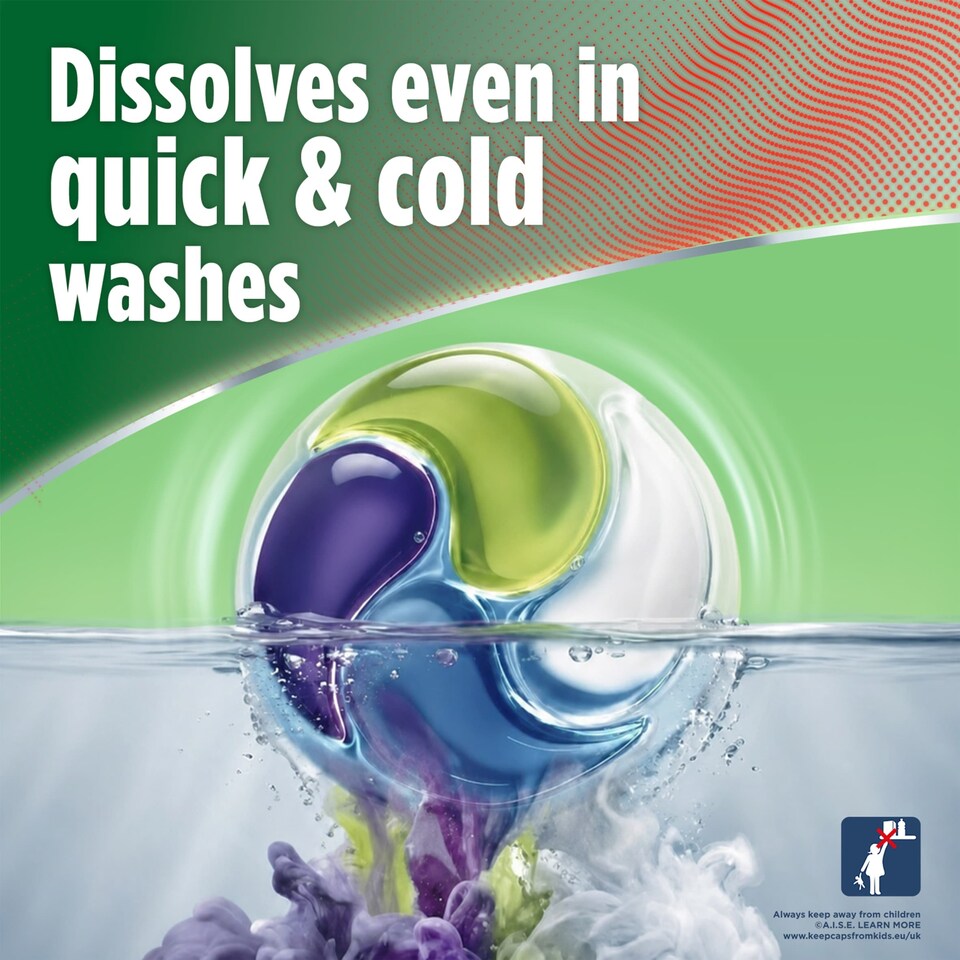 image 1 of Persil Ultimate Bio Ultra Stain Removal Laundry Washing Detergent Capsules XL Mega Pack 44 Washes 598g