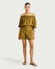 image 4 of The F&F Edit Lyocell Blend Bardot Co-ord Top in Olive