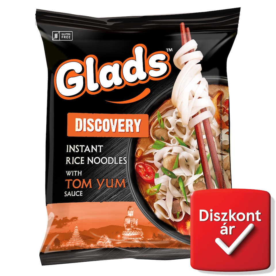 Glads rizstésztaleves tom yum-szósszal és szárított zöldségekkel 65 g