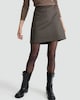 image 1 of F&F Mini Houndstooth Skirt in Brown