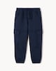 image 3 of F&F Boys Cotton Rich Cargo Joggers in Navy