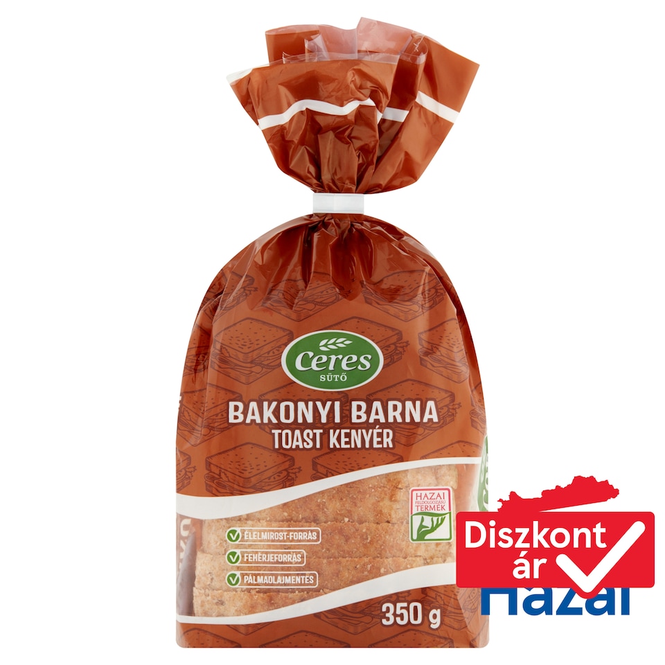 Ceres Bakonyi barna toast kenyér 350 g  1. kép