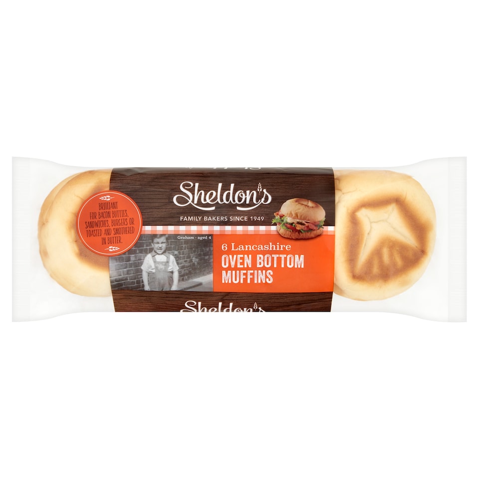 Sheldon's White Oven Bottom Muffins 6 Pack