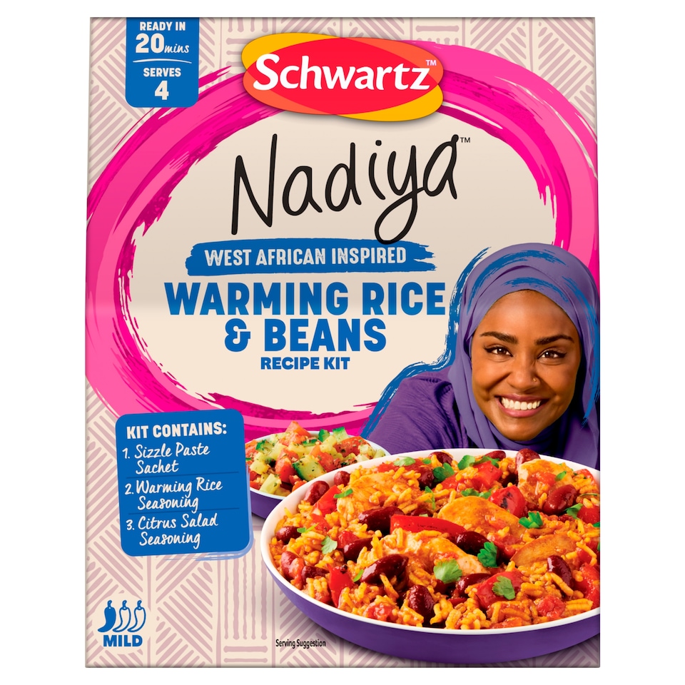 Schwartz Nadiya Warming Rice and Beans Recipe Kit 100g