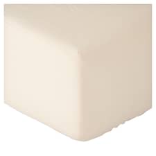 F&F Home 100% Washed Cotton Ivory Fitted Sheet Double