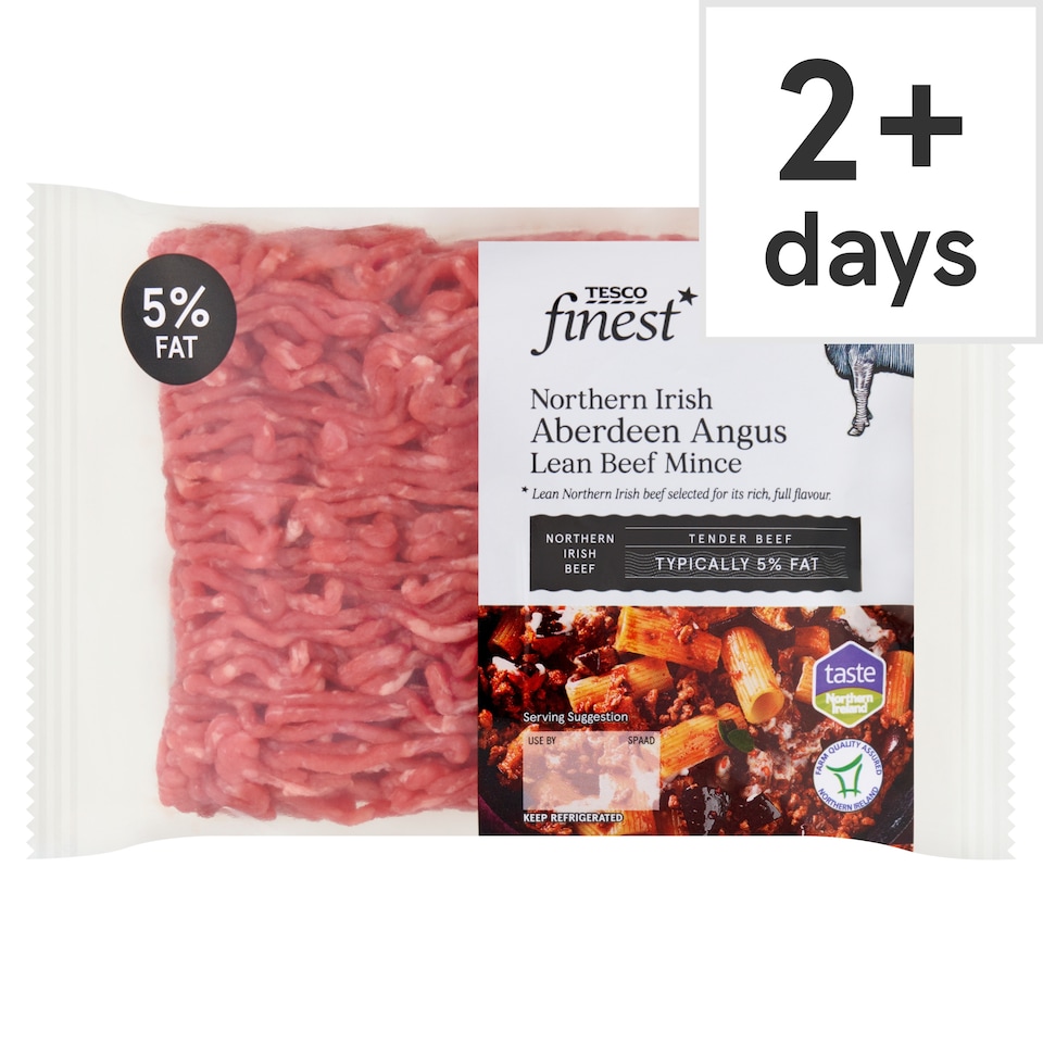Tesco Finest Northern Irish Aberdeen Angus Lean Beef Mince 5% Fat 500g