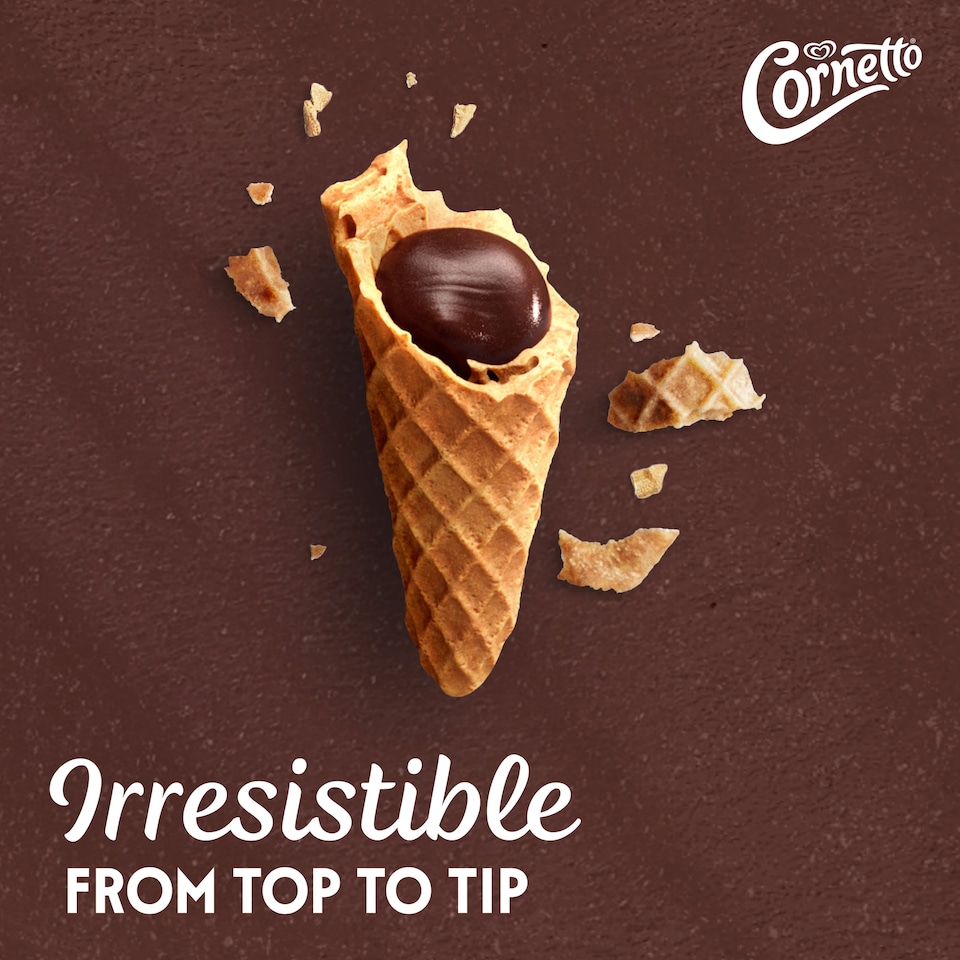 image 1 of Cornetto MAX Hazelnut & Chocolate Ice Cream Cones 4 x 90ml