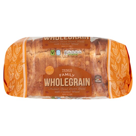 Tesco Bakers Family Whole Grain Bread 800G Tesco Groceries