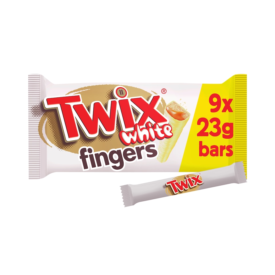 Twix White Chocolate Biscuit Snack Bars Multipack Chocolate 9x20g