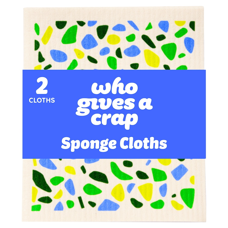 image 1 of Who Gives A Crap Super Absorbent Sponge Cloths 2 Pack