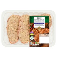 Tesco 4 Northern Irish Lamb Grill Steaks with Southern Fried style coating 440g