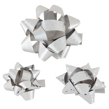 Tesco 20 Pack Silver Bows