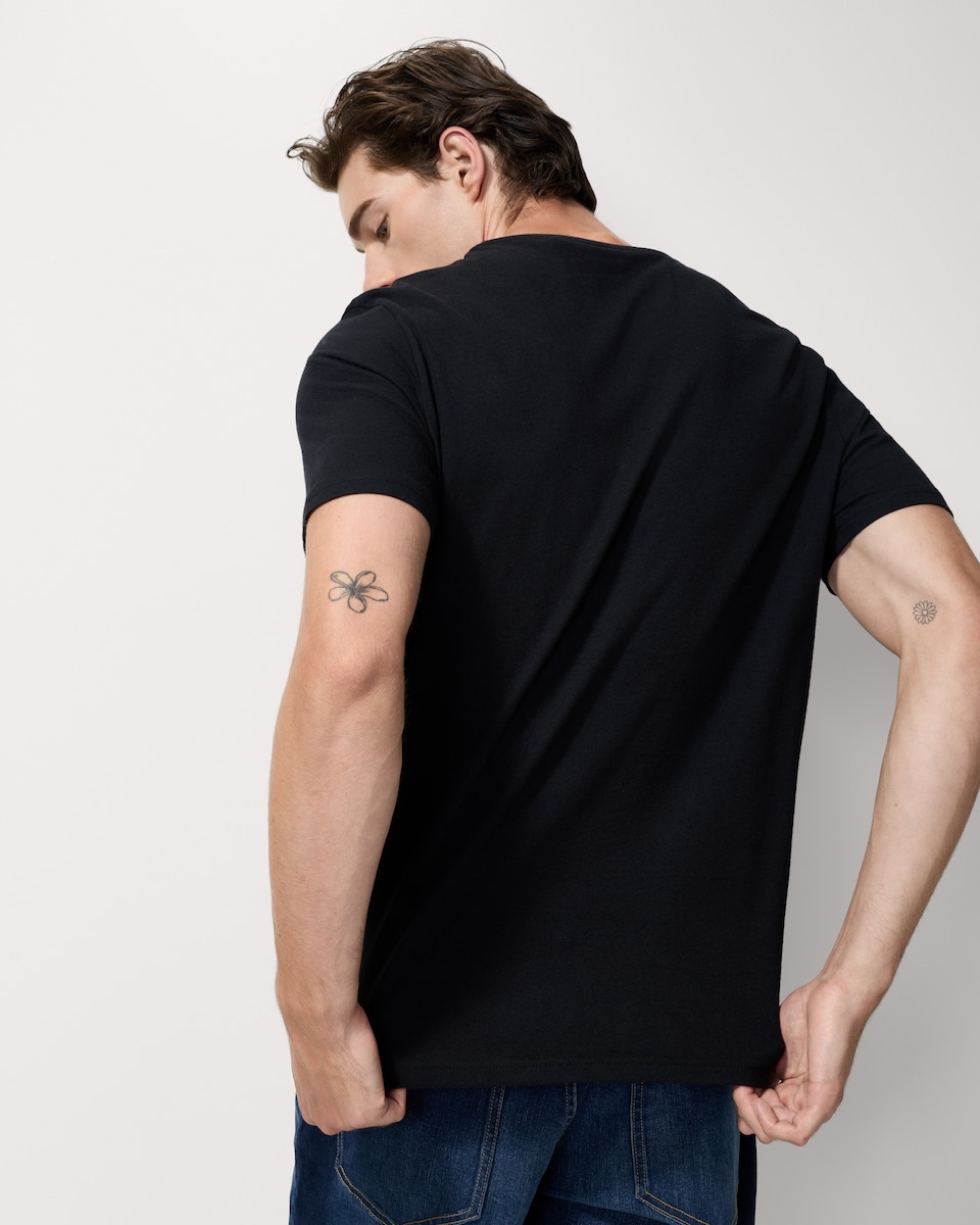 image 1 of F&F 3-Pack Cotton Rich Regular Fit T-Shirts in Black