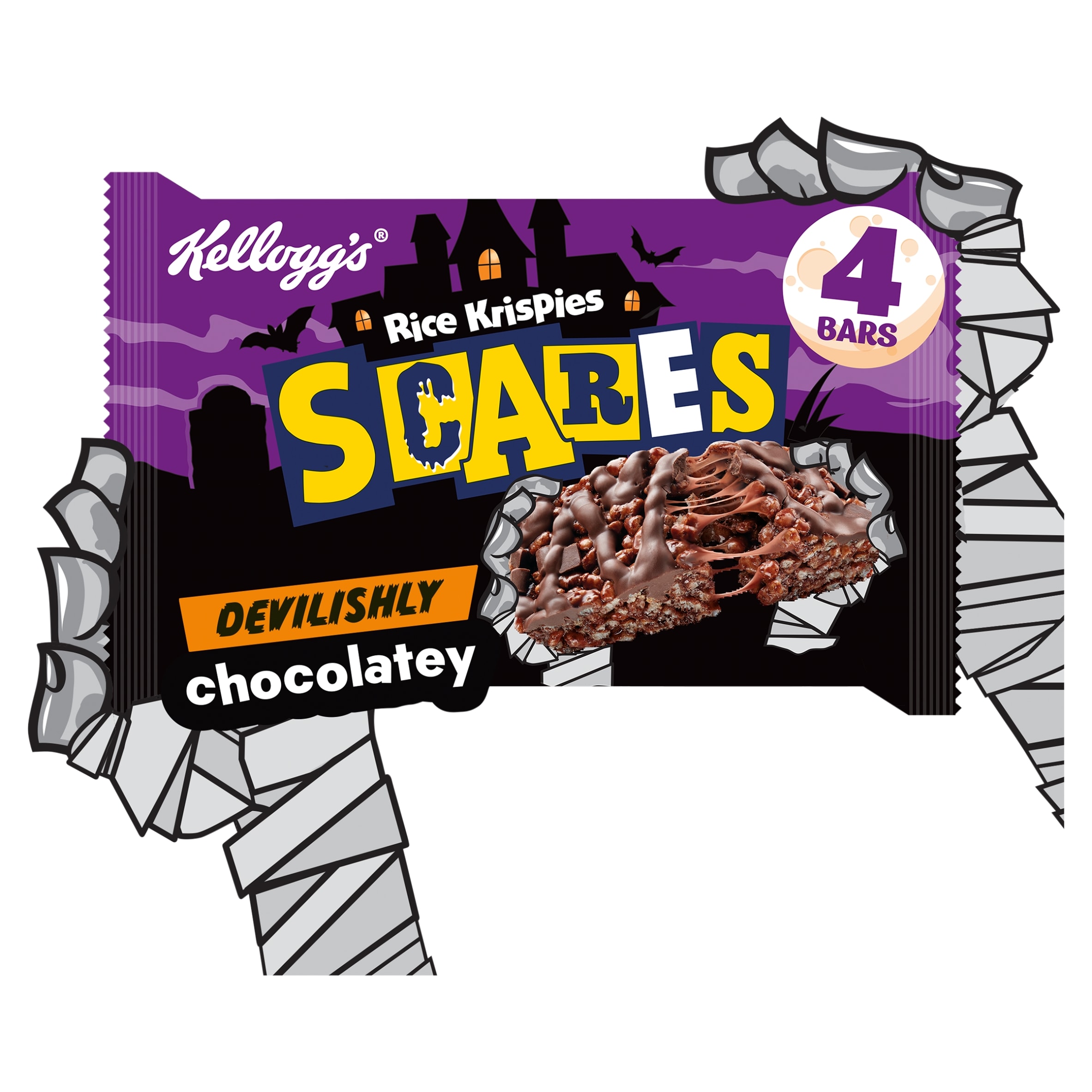 Kellogg's Rice Krispies Squares Chocolatey Cereal Bars Multipack, 4x36g