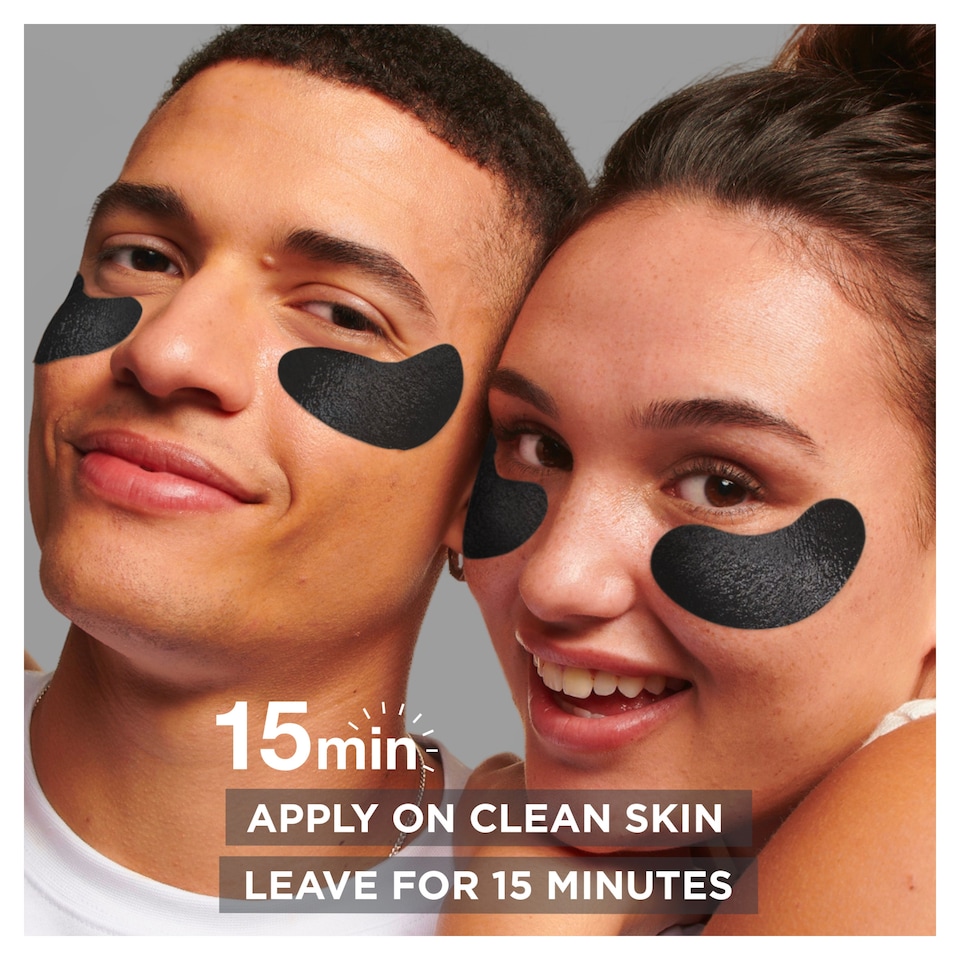image 1 of Garnier Skinactive Caffeine & Charcoal Revitalising Eye Mask 5g