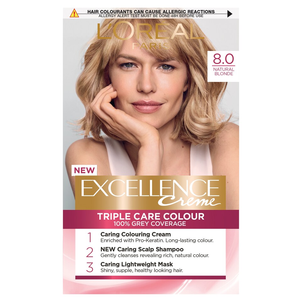 image 1 of L'Oreal Paris Excellence Creme Permanent Hair Dye - 8 Natural Blonde