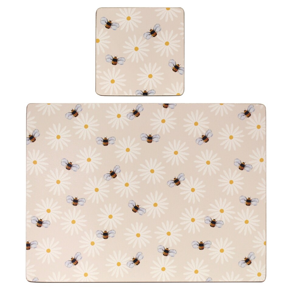 Tesco Daisy Placemat & Coaster 8Pk