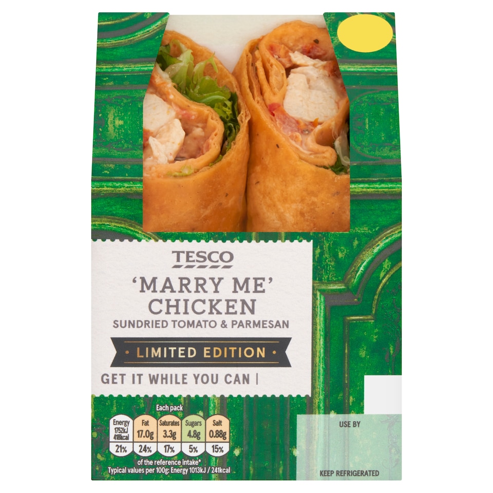 Tesco Marry Me Chicken Wrap