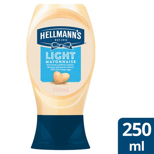 Hellmann's Light Squeezy Mayonnaise 250Ml Tesco Groceries