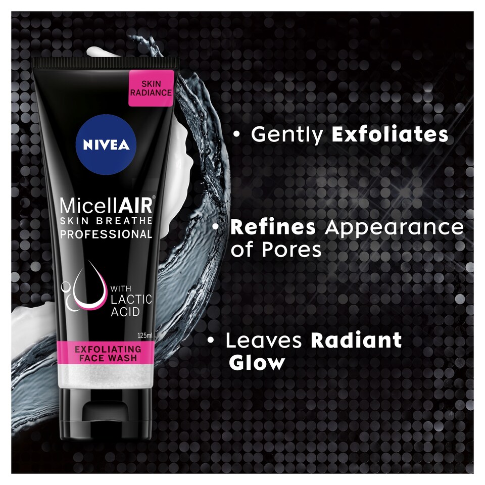 image 1 of Nivea Micellair Exfoliating Face Wash 125Ml