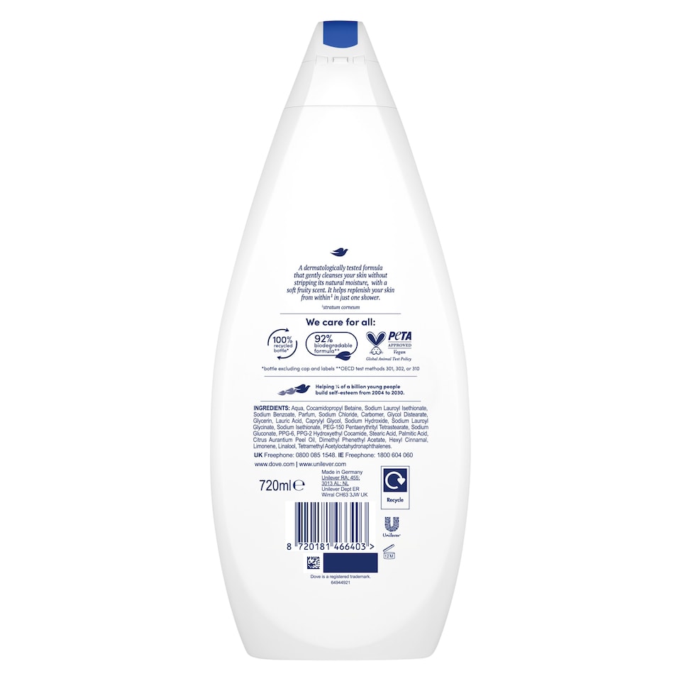 image 1 of Dove Body Wash Essential Hydrate 720ml