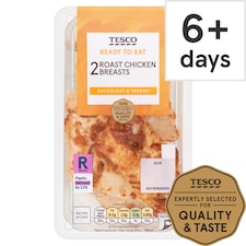 Tesco 2 Roast Cooked Chicken Breast Fillets 245 G