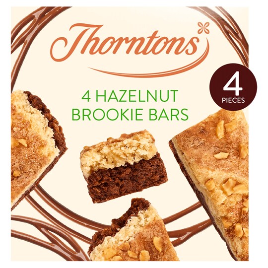 Thorntons Chocolate & Hazelnut Brookie Bars 4 Pack Tesco Groceries