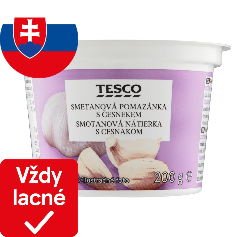 Tesco Smotanová nátierka s cesnakom 200 g