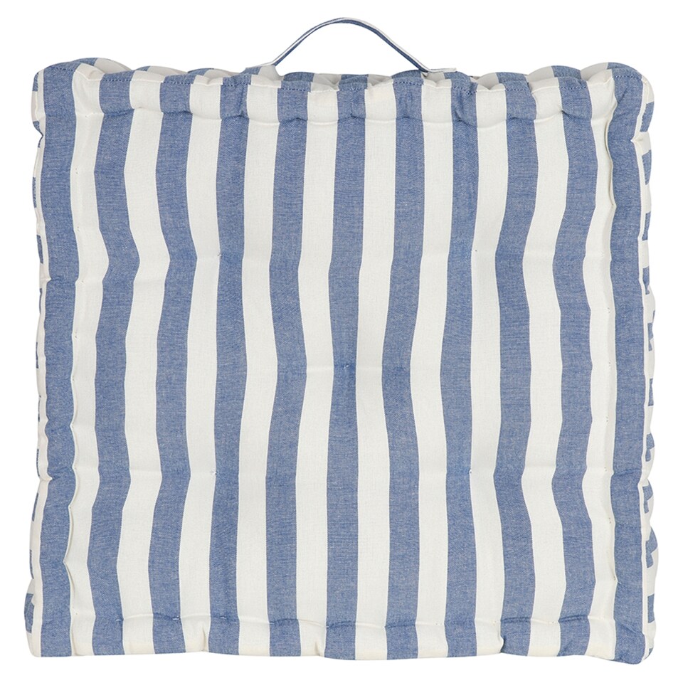 TESCO OUTDOOR BLUE STRIPE FLOOR CUSHION