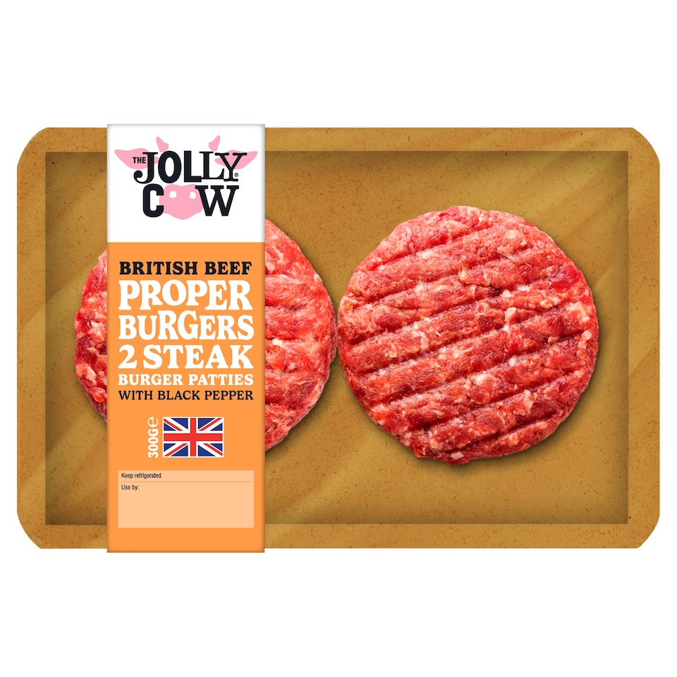 The Jolly Cow 2 Steak Burgers With Pepper 300G