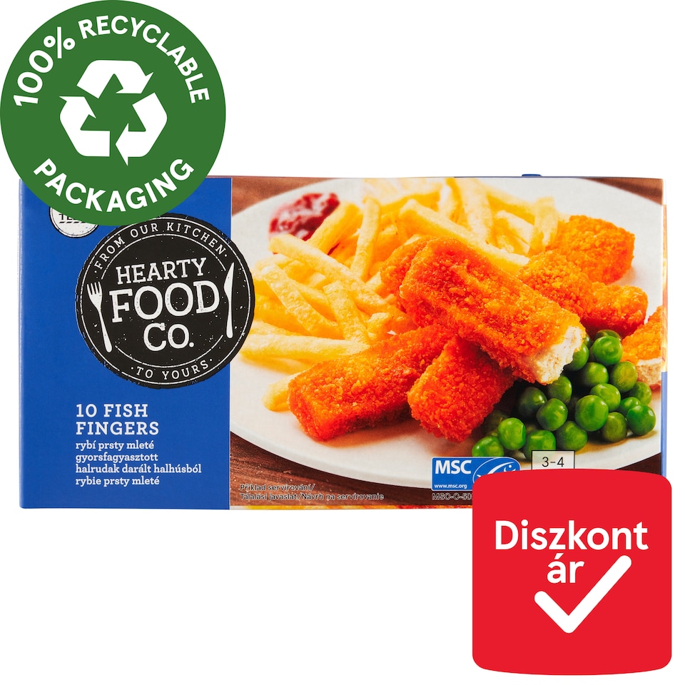 Hearty Food Co. Quick-Frozen Fish Fingers 250 g