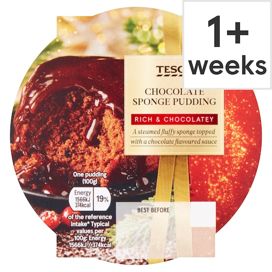 Tesco Chocolate Sponge Pudding 100G Tesco Groceries
