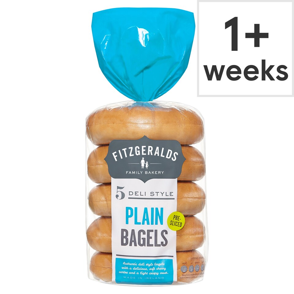 Fitzgerald 5 Plain Bagels 425G