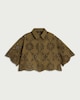 image 4 of The F&F Edit Pure Cotton Embroidered Scallop Hem Co-ord Shirt in Khaki