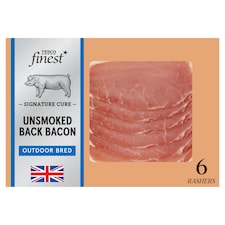 Tesco Finest Signature Cure 6 Unsmoked Back Bacon 240g
