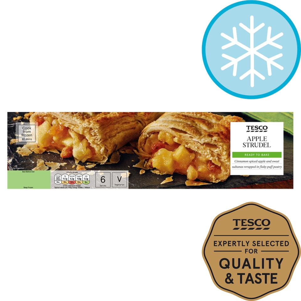 Tesco Apple Strudel 600G