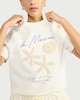 image 2 of F&F Pure Cotton La Marina Short Sleeved T-Shirt in White