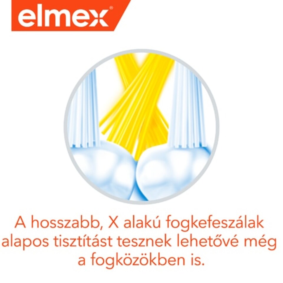 elmex Junior puha gyerek fogkefe 6-12 éves gyermekeknek 1 db  1. kép