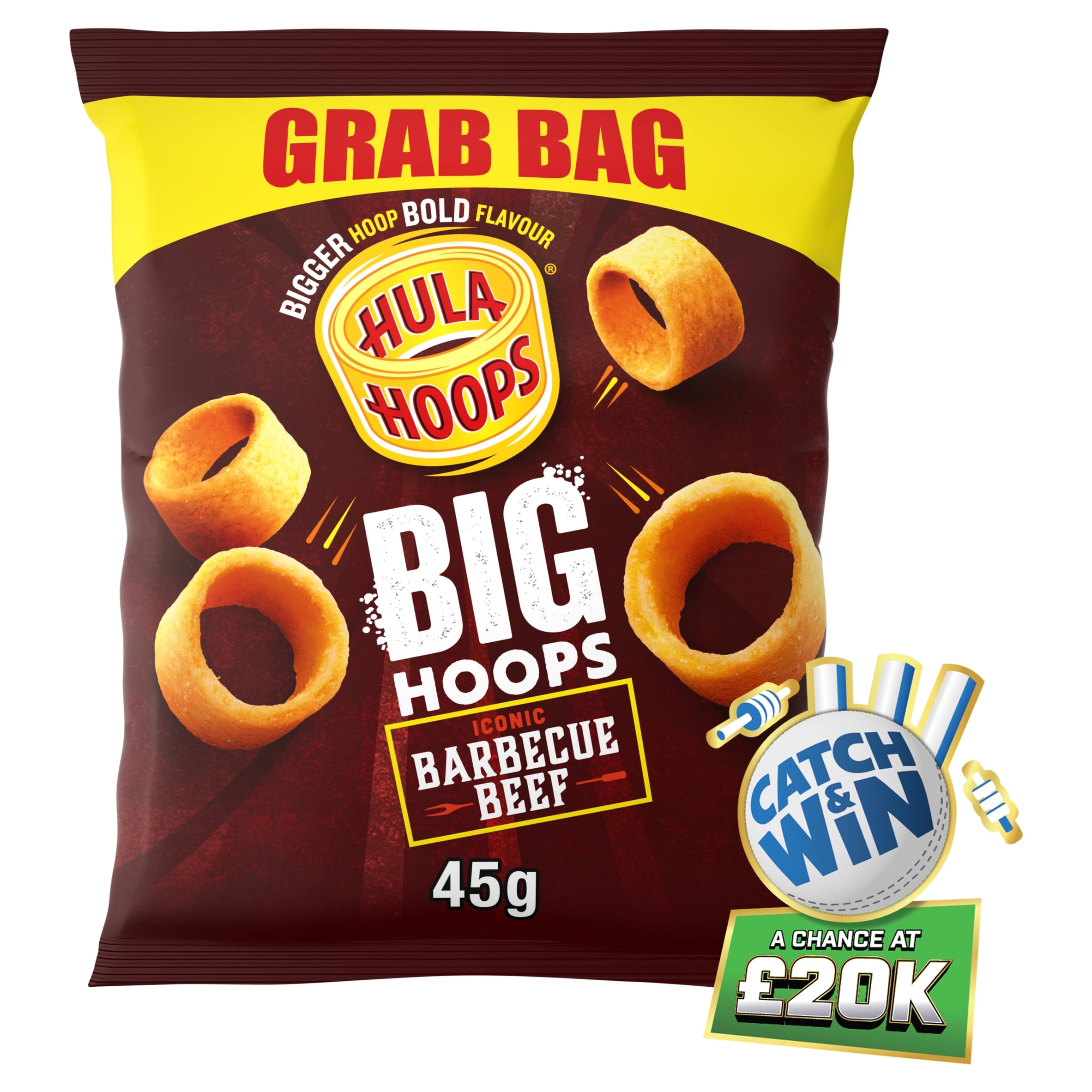 Hula Hoops Big Hoops Crisps - Barbecue Beef 45g