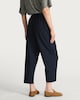 image 4 of F&F Carrot Leg Pleated Tapered Trousers in Navy