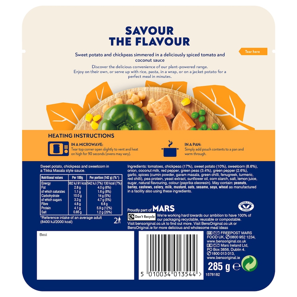image 1 of Bens Plant Powered Tikka Masala Curry 285g