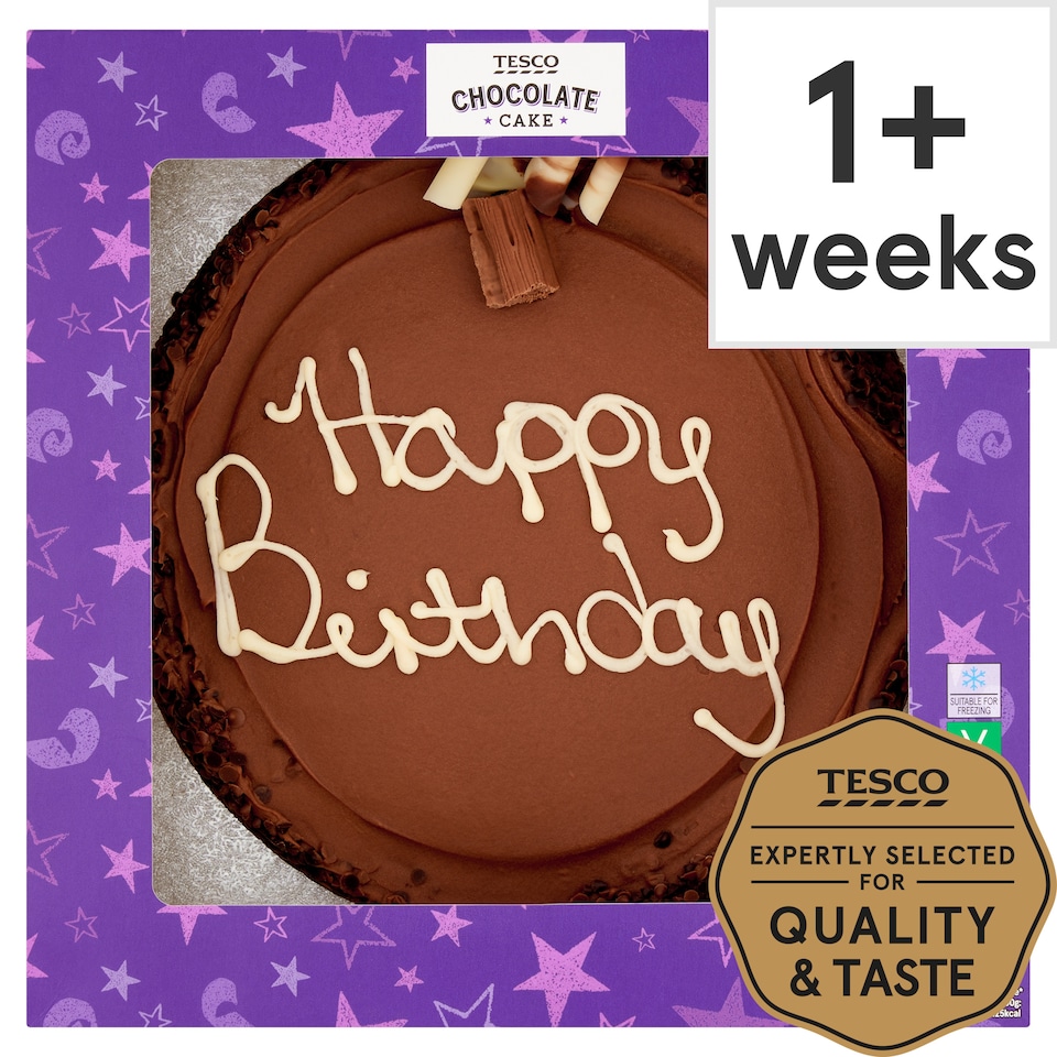 Tesco Happy Birthday Chocolate Cake