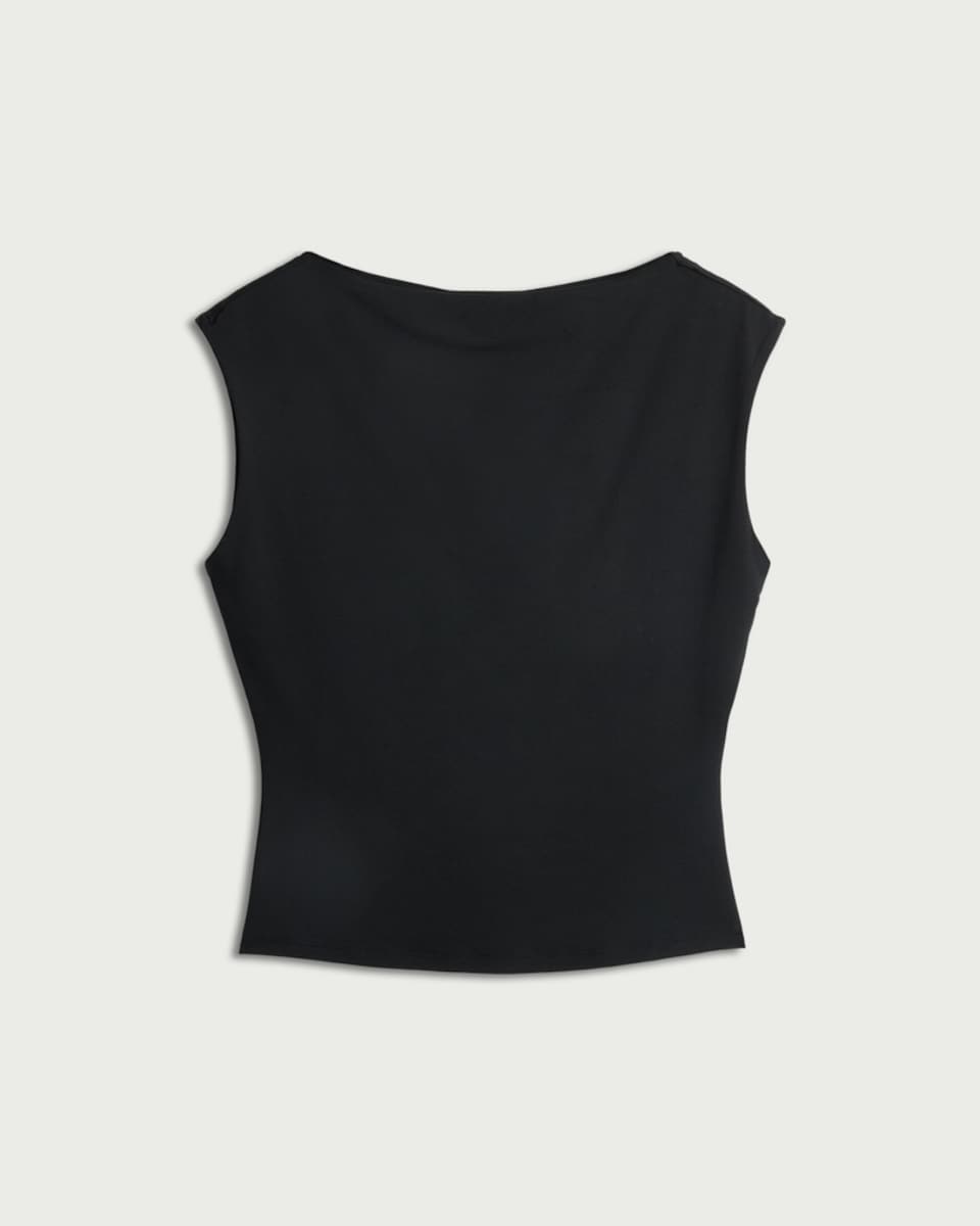 image 1 of F&F Polyamide Sleeveless Top in Black