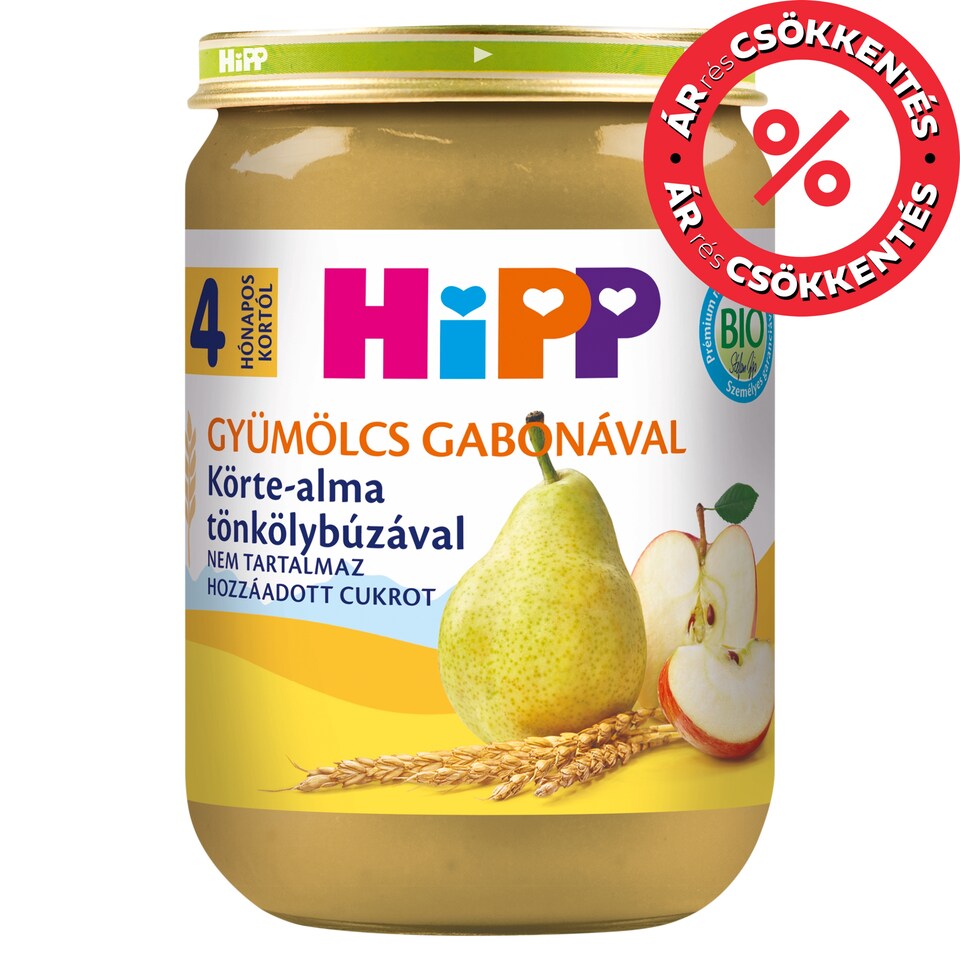 HiPP Organic Pear-Apple with Spelt Baby Dessert 4 Months+ 190 g