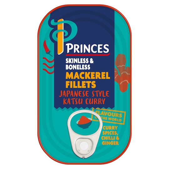 Princes Skinless Boneless Mackerel Fillets Katsu Curry Sauce 125G